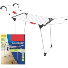 Erdo Ticaret Premium 2in1 Çamaşır Askılığı - Alüminyum, 180 x 57 x 91 cm
