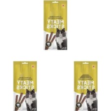 Erdo Ticaret Kedi Eğitim Ödül Çubukları - Av Hayvanlı & Kaz Tatlı 3 x 5 gr (3 Paket)