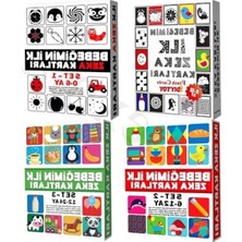 Erdo Ticaret 4'lü Eğitici Zeka Kartları Seti - 0-24 Ay Gelişim Destekleyici