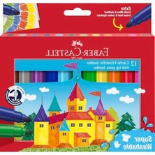 Erdo Ticaret Jumbo Keçeli Kalem Seti, 12 Renk, Su Bazlı Yıkanabilir