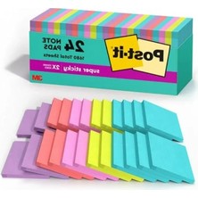 Erdo Ticaret Süper Yapışkan Notlar - 3x3 Inç, 24 Adet