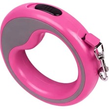 Erdo Ticaret Geri Çekilebilir Otomatik Köpek Tasması – 2,5 Metre Pembe