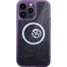 Ulugo Apple Iphone 14 Pro Kılıf Magic Magneticsafe Silikon - Derin Mor