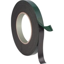 Erdo Ticaret Çift Taraflı Köpük Bant, 18 mm x 10 Metre, Yeşil/siyah