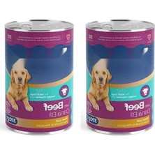 Erdo Ticaret Dana Etli Parça Yetişkin Köpek Pate Konservesi 395 gr 2li Paket