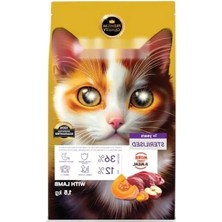 Erdo Ticaret Kısırlaştırılmış Yetişkin Kediler Için Kuzu Etli Kuru Mama - 1.5 kg
