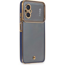 Ulugo Xiaomi Poco M5 Kılıf Liva Lens Silikon - Mavi