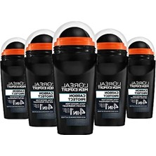 Erdo Ticaret L’oréal Paris Men Expert 5'li Carbon Protect Anti Perspirant Roll On Deodorant Seti (5 x 50 Ml)