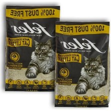 Erdo Ticaret 10 Lt Kapasiteli 2 Adet Tozsuz Kedi Kumu Seti, Hijyenik ve Pratik Kullanım Için