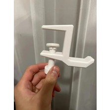 Erdo Ticaret Beyaz Renkli Ayarlanabilir Kulaklık Tutucu Masaüstü Standı