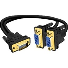Erdo Ticaret VGA Çoklayıcı Splitter Y Kablo, 2 VGA Çıkışı ile