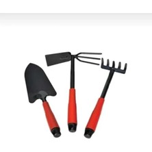 Erdo Ticaret Bahçe El Aletleri Seti, 30 cm Kürek, Tırmık ve Çapa ile 3 Parça