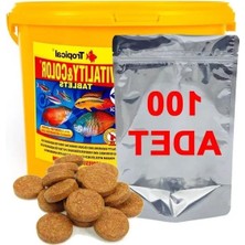 Erdo Ticaret Bölme Tablet Balık Yemi, 100 Adet, Tropical Vitality&color