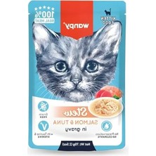 Erdo Ticaret Somon ve Ton Balıklı Yaş Kedi Maması, 70 gr x 5 Adet Paket