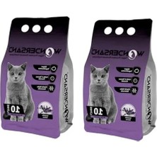 Erdo Ticaret Lavanta Kokulu Ince Tane Topaklanan Kedi Kumu 10 Lt x 2 Adet