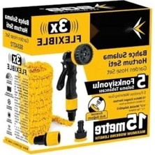 Erdo Ticaret 7 Fonksiyonlu Bahçe Sulama Hortum Seti - 5-15 Metre