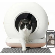 Erdo Ticaret Kameralı Akıllı Kedi Tuvaleti, Uzaktan Kontrol ve 72LT Hazne