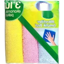 Erdo Ticaret 3'lü Mikrofiber Temizlik Bezi Seti