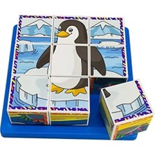 Erdo Ticaret Deniz Hayvanları Temalı 3D Puzzle - 9 Küp ile 6 Yapboz