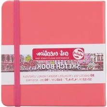 Erdo Ticaret Kırmızı Mercan Renkli 80 Yapraklı Eskiz Defteri - 12X12 cm