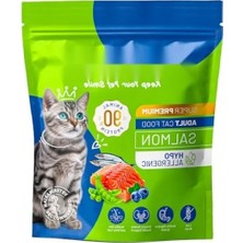 Erdo Ticaret Somonlu Süper Premium Kedi Maması, 1,5 kg - Hipoalerjenik