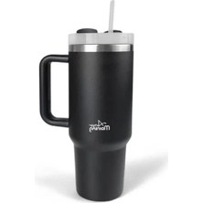 Erdo Ticaret 1200 ml Kapasiteli Çift Katmanlı Termos Mug, Üç Kademe Çevirmeli Kapak