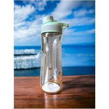 Erdo Ticaret 730 ml Kapasiteli Yeşil Şeffaf Su Matarası, Spor ve Ofis Kullanımı