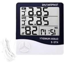 Erdo Ticaret Kablolu Termometre ve Nem Ölçer, Geniş LCD Ekran