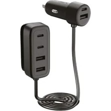 Erdo Ticaret Hızlı Şarj Aleti, Araç Için 6'sı 1 Arada, Pd 90W