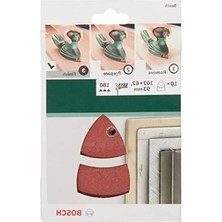 Erdo Ticaret 10'lu Zımpara Kağıdı Seti, 102 x 62/93 mm Boyut, 180 Kum, 11 Delik ile