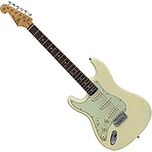 Erdo Ticaret Vintage Beyaz Elektro Gitar, Şık Tasarım, Yüksek Ses Performansı
