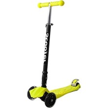 Erdo Ticaret Işıklı Tekerlekli Scooter, Sarı Renkli Eğlenceli Tasarım