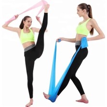 Erdo Ticaret Pilates Bandı - 120X15 Cm, Egzersiz Için Mavi Lastik