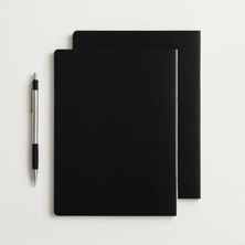 Erdo Ticaret Fark Tanıtım Özel Tasarım Siyah Kraft Kapaklı A4 Defter - 180 Derece Açılabilir, Sırtı DIKIŞLI,%100 El Işçiliği, Ofis, Okul, Günlük Kullanım Için Ideal Defter (Noktalı)