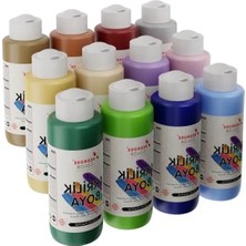 Erdo Ticaret 12'li Pastel Renkler Akrilik Boya Seti, 120ML