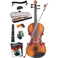 Erdo Ticaret Açık-Kahverengi 4/4 Akustik Keman Seti, Tam Boy