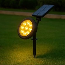 Erdo Ticaret 18W Güneş Enerjili Bahçe Aydınlatma - 9 Led, IP65 Su Geçirmez, 200 Lümen