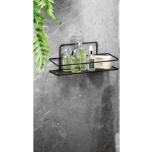 Erdo Ticaret Paslanmaz Banyo ve Mutfak Rafı - Siyah Renk