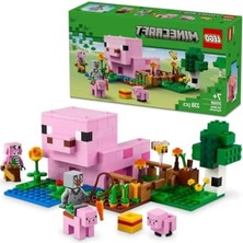 Erdo Ticaret LEGO Minecraft Yavru Domuz Evi 21268 – 7 Yaş ve Üzeri Çocuklar Için Kahraman Figürü, Yaratıklar ve Orman Biyomu Içeren Çiftlik Hayvanı Yapım Seti, Erkek ve Kız Çocukları Için Hediye Fikri (238 Parça)