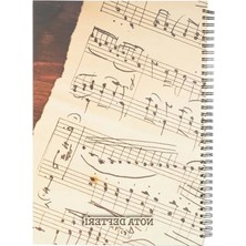 Erdo Ticaret Sert Kapaklı Spiralli Müzik Defteri, A4 Boyutunda 80 Yapraklı