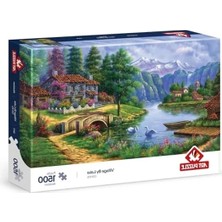 Erdo Ticaret Göl Köy Temalı 1500 Parça Puzzle, Sanatseverler Için
