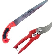 Erdo Ticaret Bağ Budama Makası ve Dal Testeresi, 30 Cm, 2'li Set, Dayanıklı Çelik