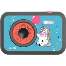 Erdo Ticaret Sjcam Funcam Çocuklar Için Fotoğraf Makinesi ve Kamera 1080P 12MP 2'' Hd Ekran Çerçeveler ve Kok Filtreler Snake ve Tetris Oyunları Otomatik Kapanma Zamanlayıcı Hızlandırılmış Çekim Unicorn