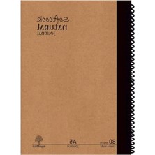 Erdo Ticaret Sert Kapaklı A5 Spiralli Defter - 160 Sayfa, Kareli