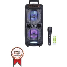 Torima Bluetooth Hoparlör Uzaktan Kumandalı Ve Mikrofonlu Karaoke Hoparlör KTS-1743 Siyah