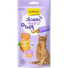 Erdo Ticaret 6 Adet Snack Cream Kedi Ödülü, Tavuk ve Havuçlu