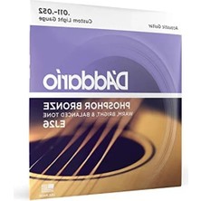 Erdo Ticaret Daddario EJ26 Akustik Gitar Tel Seti, Phosphor-Bronze, Custom Li