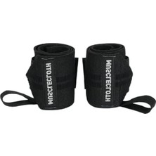 Erdo Ticaret Siyah Renkli 2'li Paket Wrist Wraps, Destekleyici Eldivenler