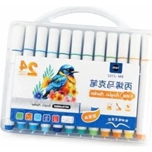 Erdo Ticaret 24 Renkli Akrilik Marker Kalem Seti, Sanat Için Ideal