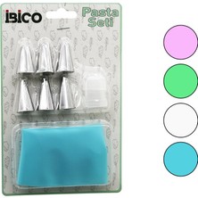 Teknoparkx 8pcs  Pasta Süsleme Seti  1AD-KREMA Torbası - 6AD-METAL + 1AD-PLASTİK Uç (4887)
